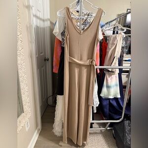 Wishlist Tan Sleeveless Jumpsuit